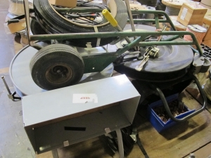 LOT TO INCLUDE: (2) BANDING MACHINES, (1) MOVING DOLLY. LOADING & HANDLING FEE $15-4072